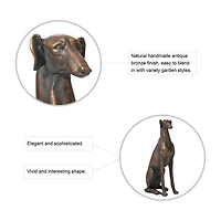 Glitzhome® 30" Sitting Right Greyhound Dog Statue