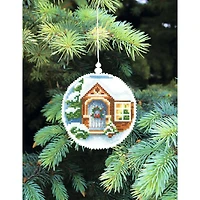 Crystal Art Christmas Tree Toy Plastic Canvas Counted Cross Stitch Kit Set of Pictures Winter Evening