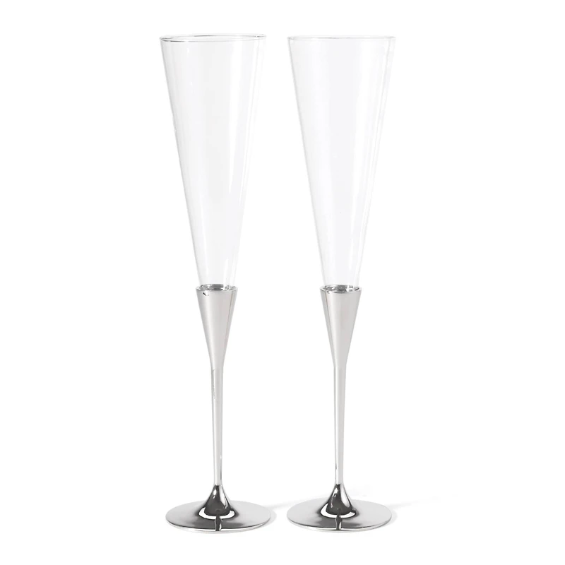 Hortense B. Hewitt Co. Silver Flared Flutes