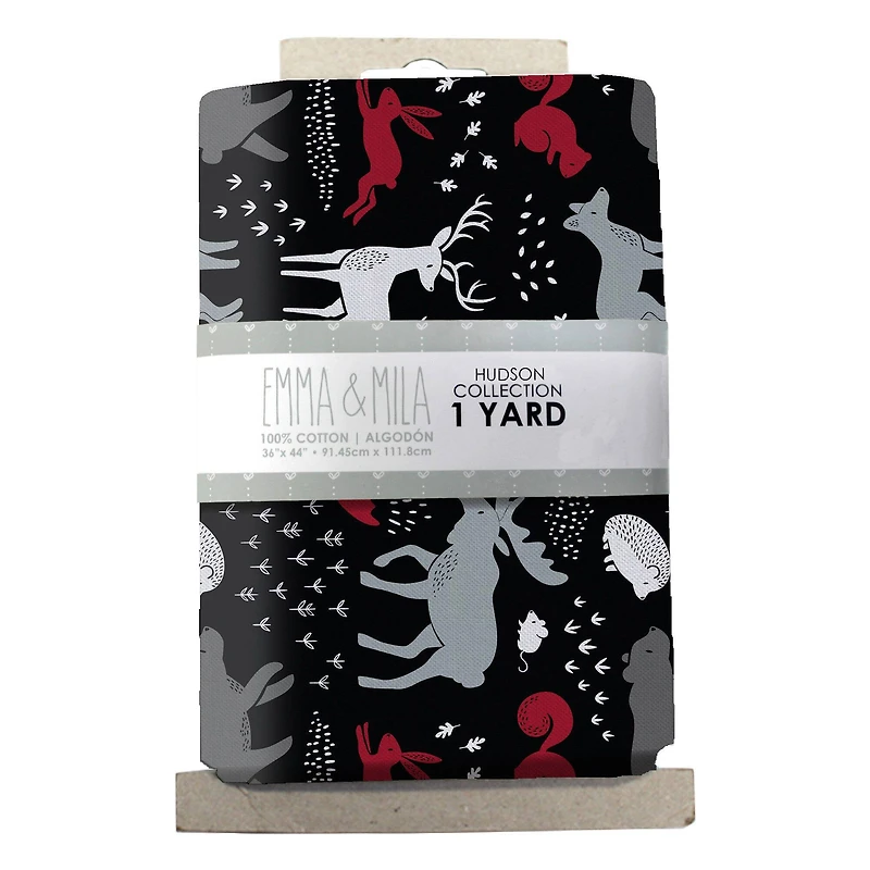 Emma & Mila® Hudson Collection Forest Animal Precut Cotton Fabric, 4ct.