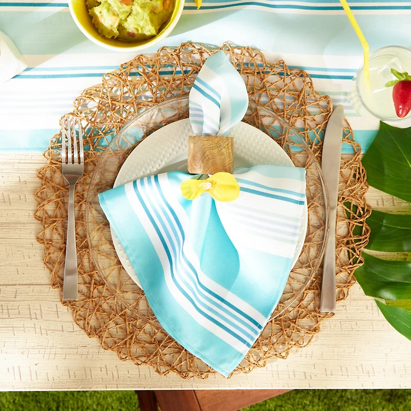Beach House Stripe Print Outdoor Napkin, 6ct.