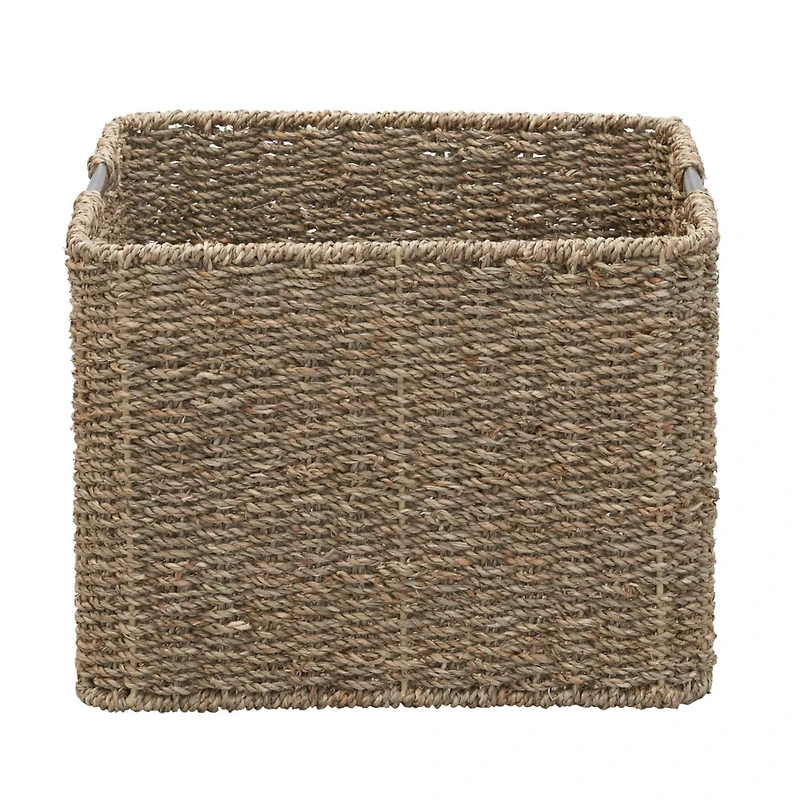 Household Essentials Seagrass Square Wicker Basket 
