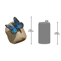 Design Toscano 6" Papilio Ulysses Butterfly on Rock Statue
