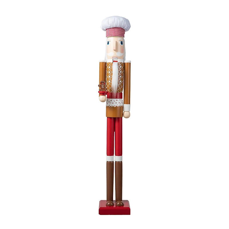Glitzhome® 42" Christmas Gingerbread Chef Nutcracker