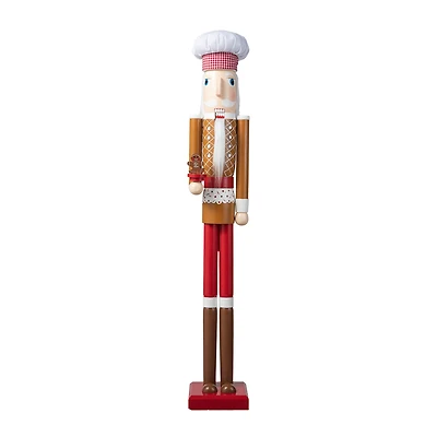 Glitzhome® 42" Christmas Gingerbread Chef Nutcracker