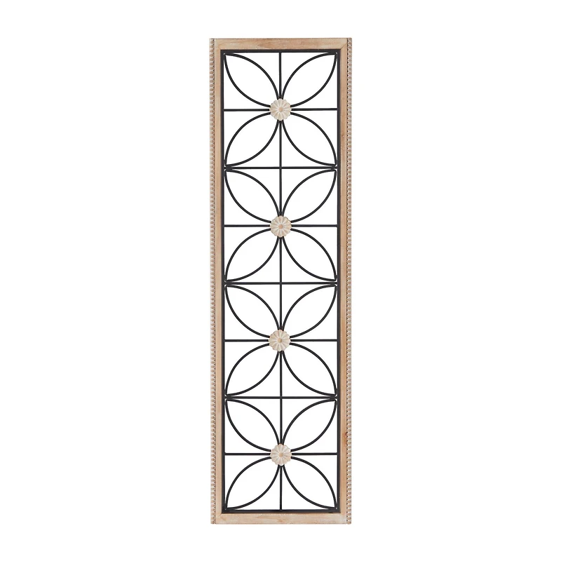 Black Metal Farmhouse Wall Decor, 15" x 1" x 50"