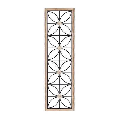 Black Metal Farmhouse Wall Decor, 15" x 1" x 50"