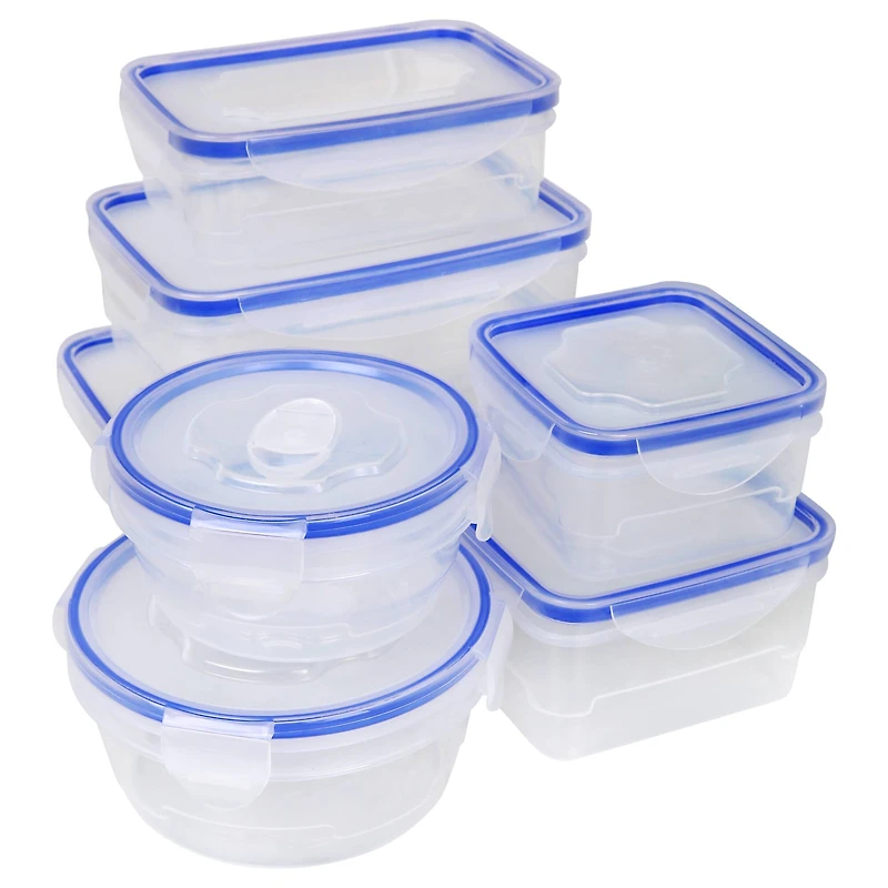 Kitchen Details 16-Piece Food Storage Container Set with Airtight Clip-Lock Lids