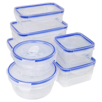 Kitchen Details 16-Piece Food Storage Container Set with Airtight Clip-Lock Lids