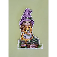 MP Studia Cute Gnome Lady Plastic Canvas Plastic Canvas Counted Cross Stitch Kit