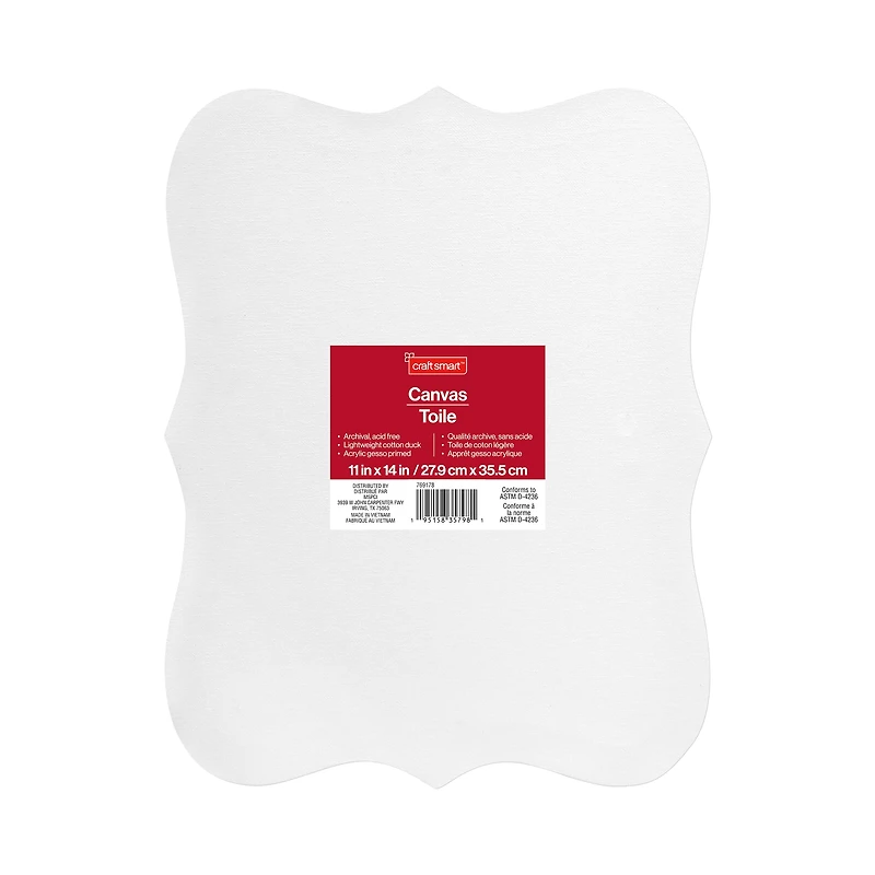 11" x 14" Bracket Cotton Duck Canvas by Craft Smart™