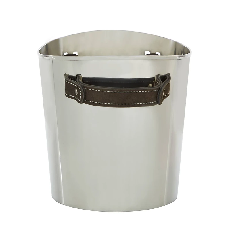 12" Silver Stainless Steel Contemporary Wine Rack