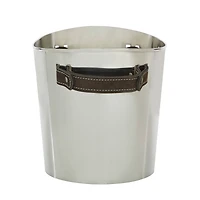 12" Silver Stainless Steel Contemporary Wine Rack