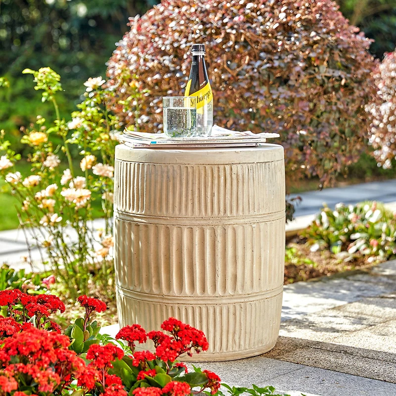 Glitzhome® 18.5" Multi-Functional Textured Garden Stool