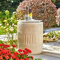 Glitzhome® 18.5" Multi-Functional Textured Garden Stool