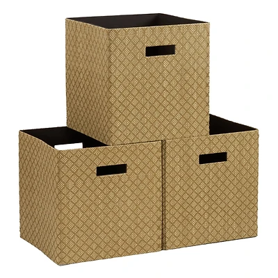 Household Essentials Woven Paper Storage Cube Basket Set