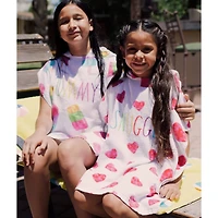 Rae Dunn Snuggle Hearts Kids Hooded Towel & Beach Ball Set