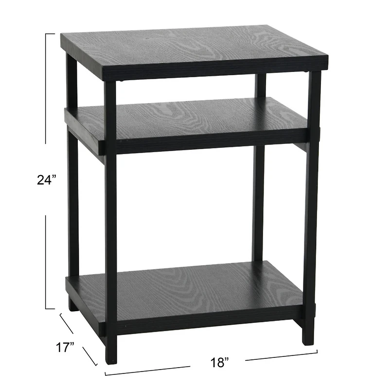 Household Essentials Jamestown 2-Shelf End Table