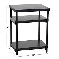 Household Essentials Jamestown 2-Shelf End Table