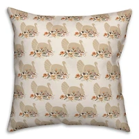 Neutral Turkey Pattern Throw Pillow