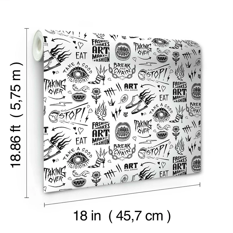 RoomMates Disney® Cruella Graffiti Peel & Stick Wallpaper