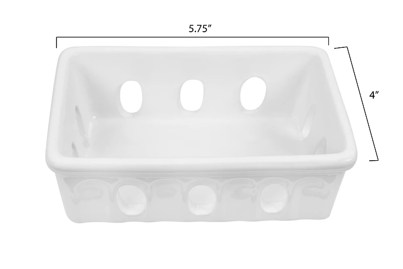 Hello Honey® White Stoneware Berry Bowl/Soap Dish