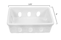 Hello Honey® White Stoneware Berry Bowl/Soap Dish