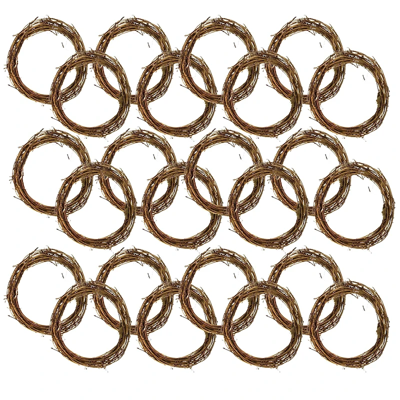 24 Pack: 6" Natural Grapevine Wreath by Ashland®