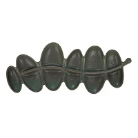 Hello Honey® 20.5" Matte Brown Stoneware Abstract Leaf Shaped Plate