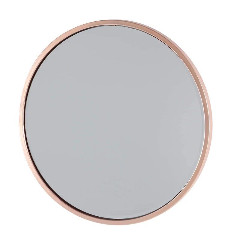 24" Silver Contemporary Metal Wall Mirror