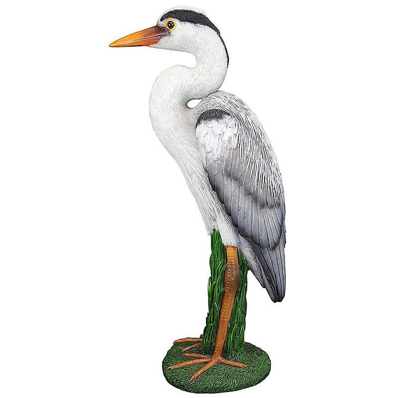Design Toscano 18" Gray Heron Coastal Bird Statue
