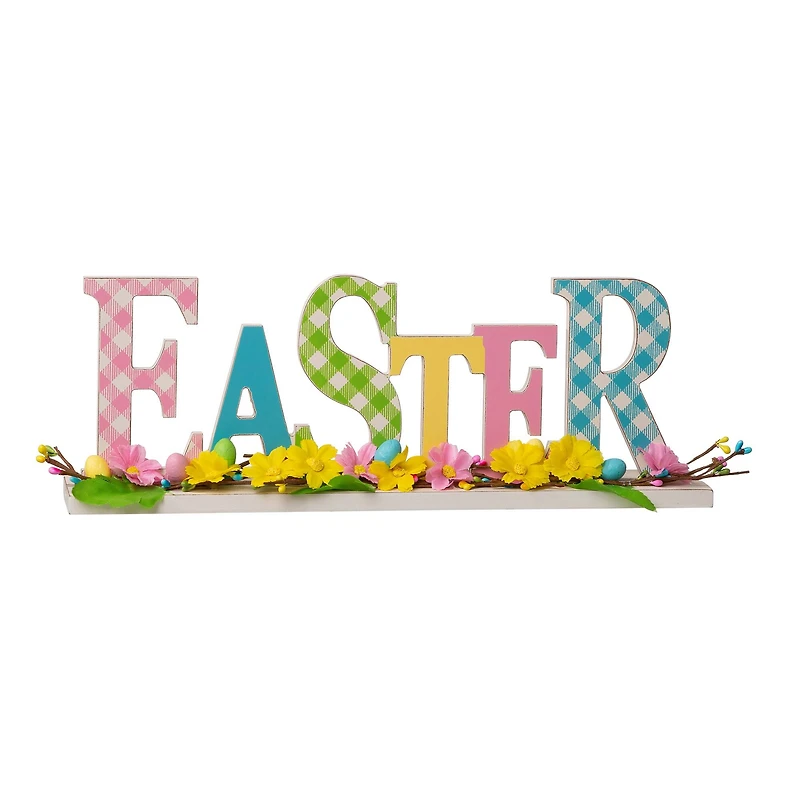 Glitzhome® 16" Wooden Easter Table Décor