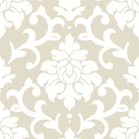 RoomMates Taupe Damask Peel & Stick Wallpaper
