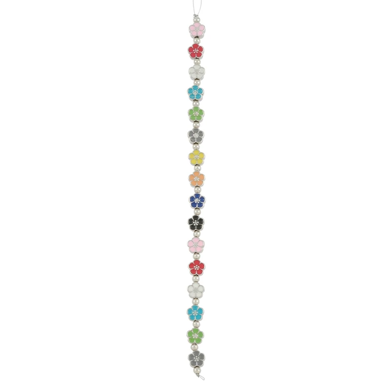 12 Packs: 16 ct. (192 total) Multicolor Enamel Metal Flower Beads, 8mm by Bead Landing™