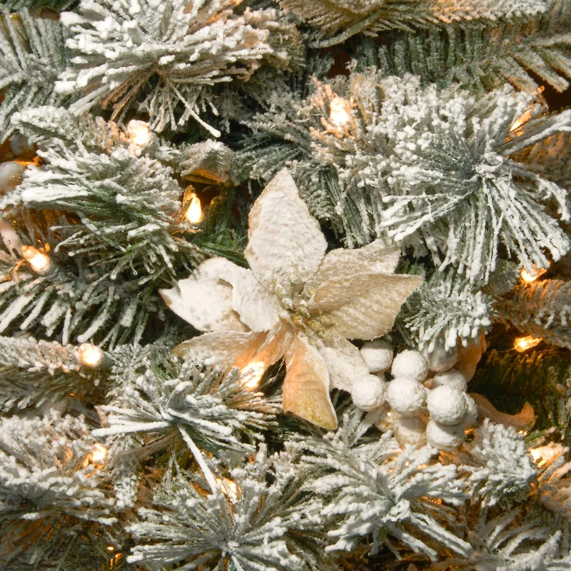 6ft. Pre-Lit Colonial Artificial Christmas Half Tree, Clear Lights