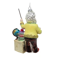 5.25" Teacher Santa Glass Ornament by Ashland®
