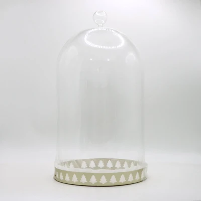 10" Glass Cloche with Metal Base by Ashland®