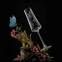 JoyJolt® 10oz. Meadow Butterfly Crystal Champagne Flute Set, 2ct.
