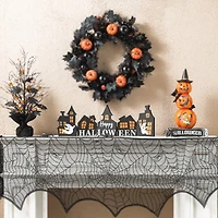 Glitzhome® 2ft. Halloween Hinged Haunted House Table Décor