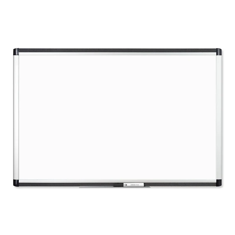 U Brands PINIT Silver 36" x 24" Aluminum Frame Magnetic Dry Erase Board