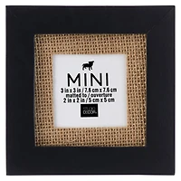 24 Pack: Black Mini Frame With Burlap Mat by Studio Décor®
