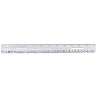 Charles Leonard Clear 12" Plastic Ruler, 48ct.