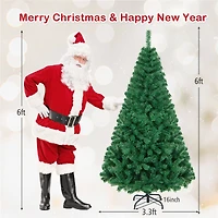 Costway 6ft. Unlit Green Artificial Christmas Tree