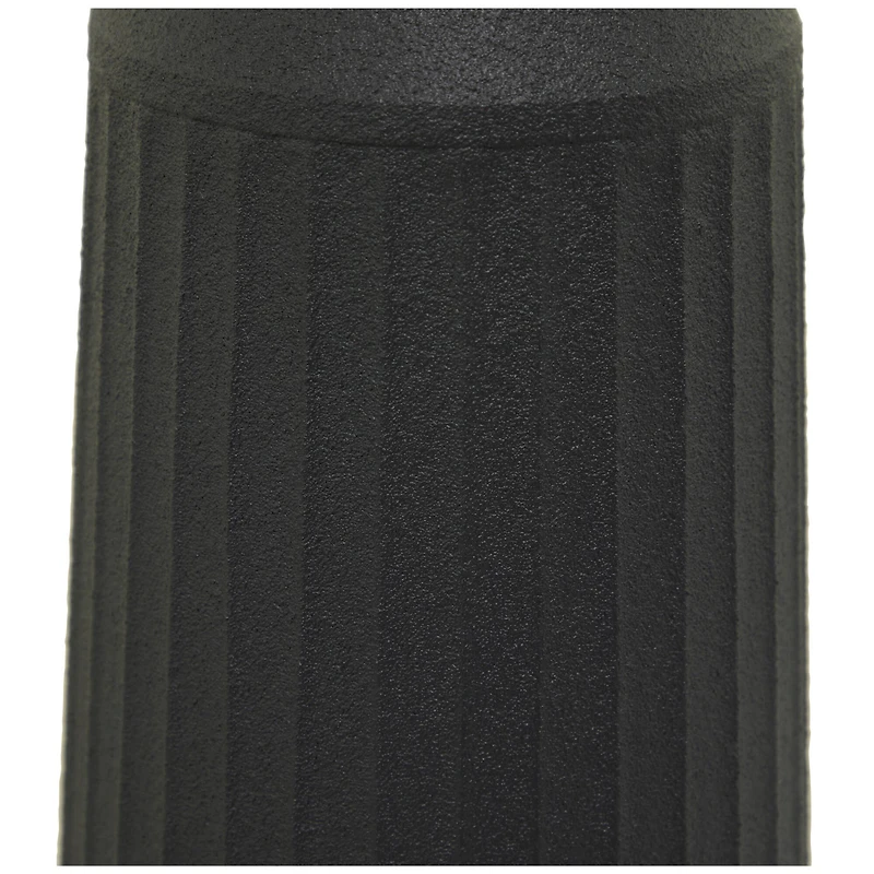 The Novogratz Black Metal Grooved Vase 8" x 8" x 30"