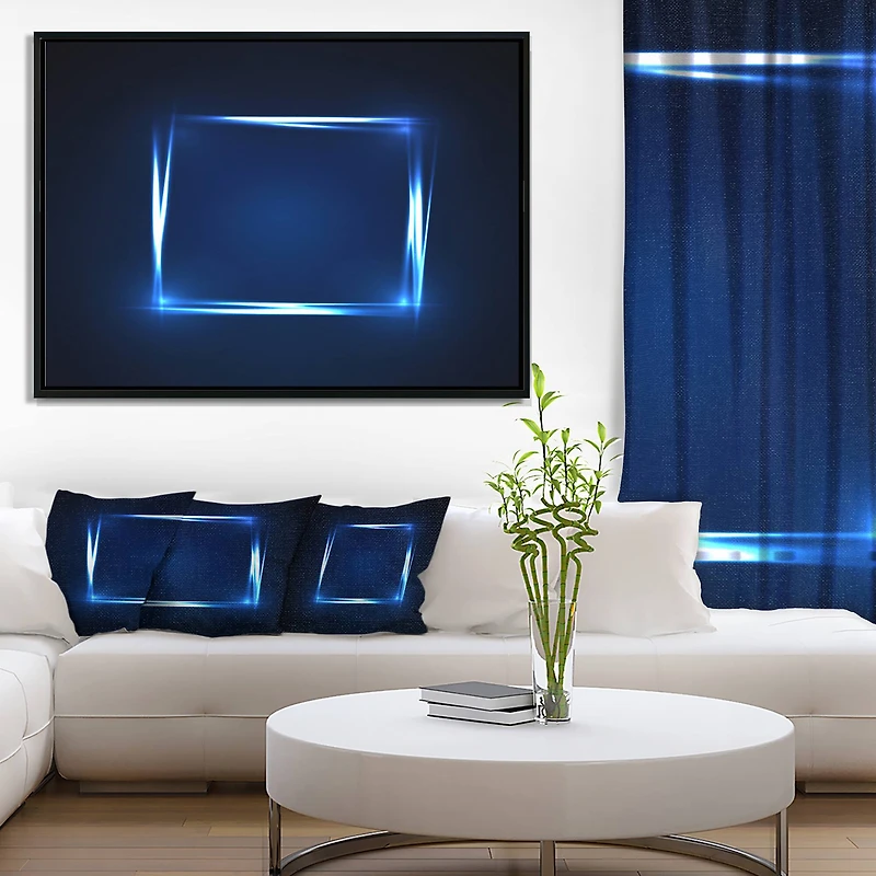 Designart - Neon Shape Blue