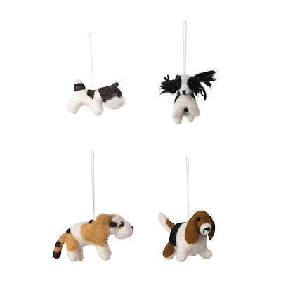 Hello Honey® Handmade Wool Felt Dog Ornament Set