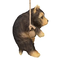 Design Toscano 8" Yorkie Puppy on a Perch Hanging Dog Sculpture