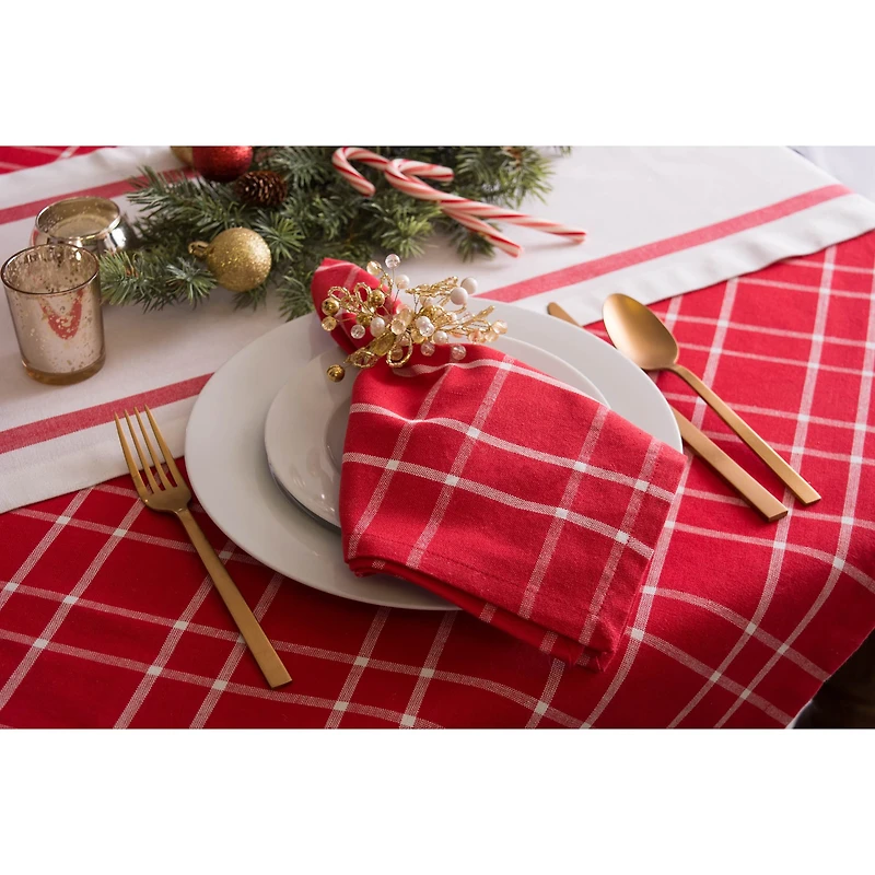 DII® Holly Berry Plaid Napkin Set, 6ct.