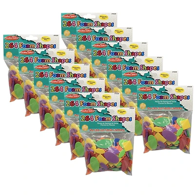 Charles Leonard Foam Shapes, 12 Packs of 264