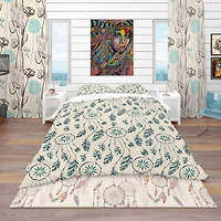 Designart 'Pattern with Indian-American Dream Catcher' Southwestern Bedding Set